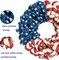 20-Inch Patriotic Burlap Wreath – Handcrafted 4th of July Summer Wreath with Stars & Stripes for Front Door, Memorial Day and American Flag Home Decor, Indoor & Outdoor